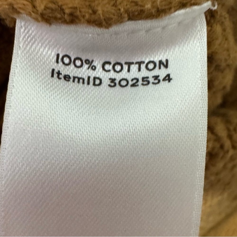 L.L. Bean signature 100% cotton cable knit Brown sweater w/pockets medium - Picture 9 of 9